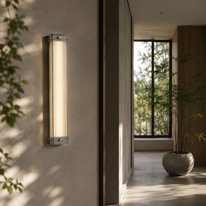 Wall light in a contemporary corridor