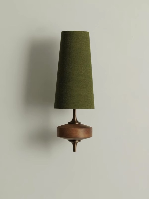 Walnut Halo Wall Lamp product display