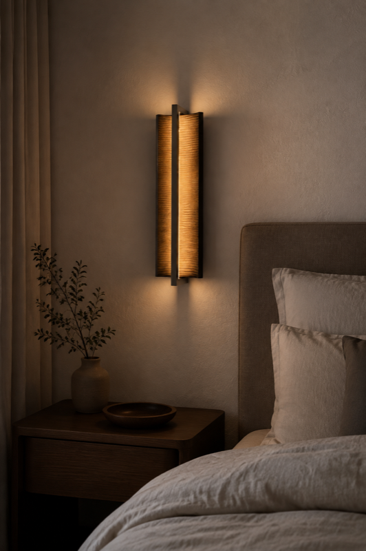 Aurelia wall light in a cozy reading nook