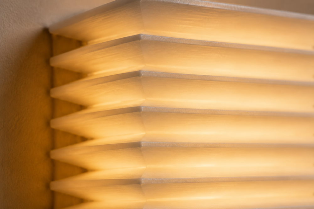 Close-up of the translucent layered PETG shade