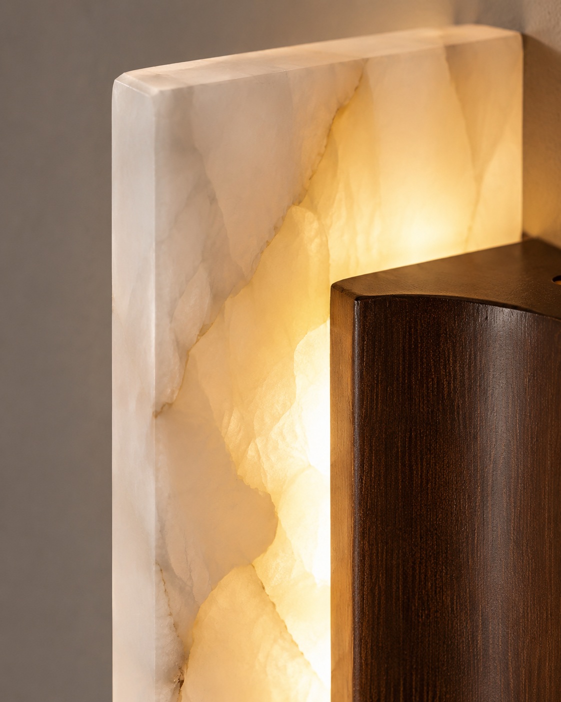 Cloudstone Halo Wall Light in a luxury hotel corridor