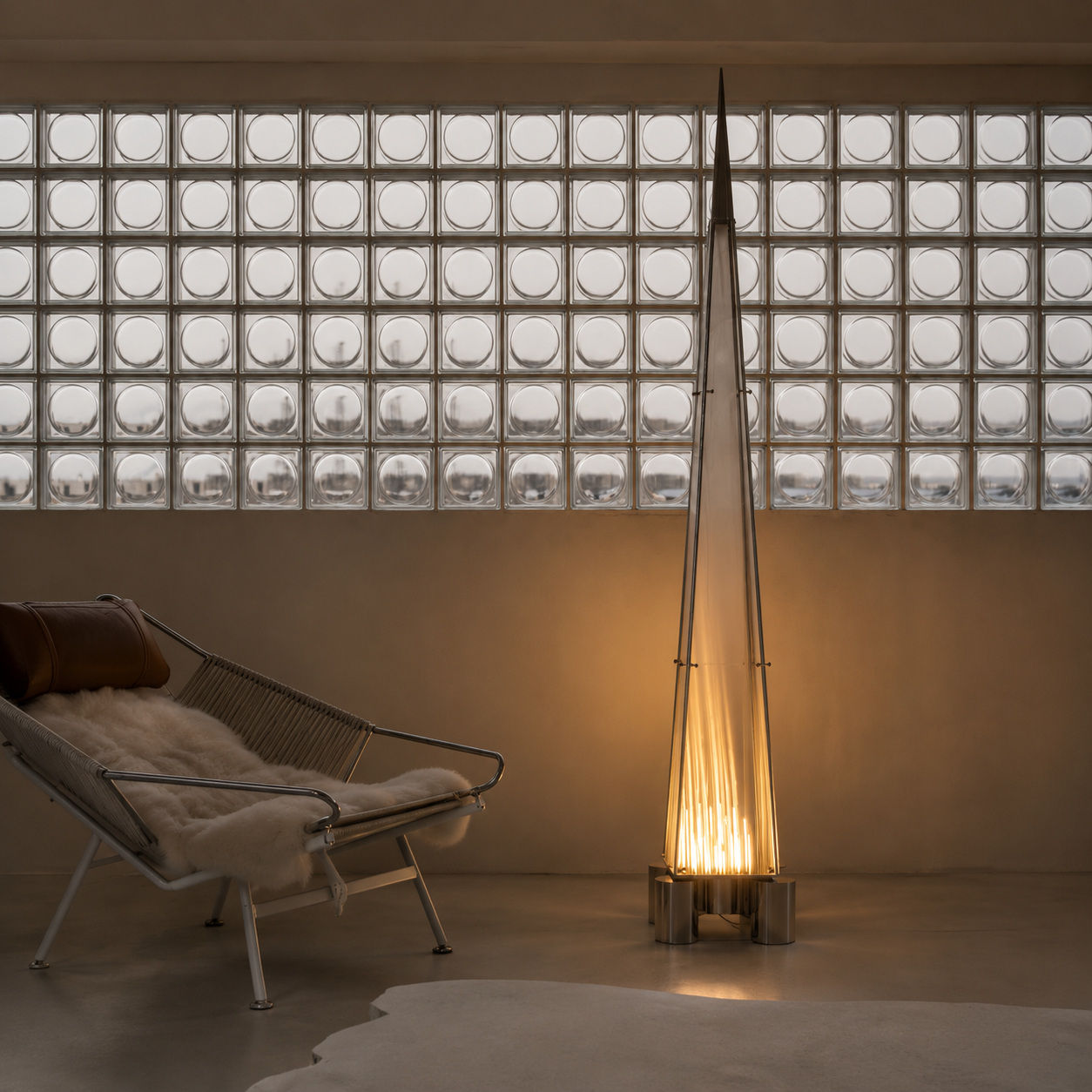 Fragment Prism Floor Lamp in a refined interior