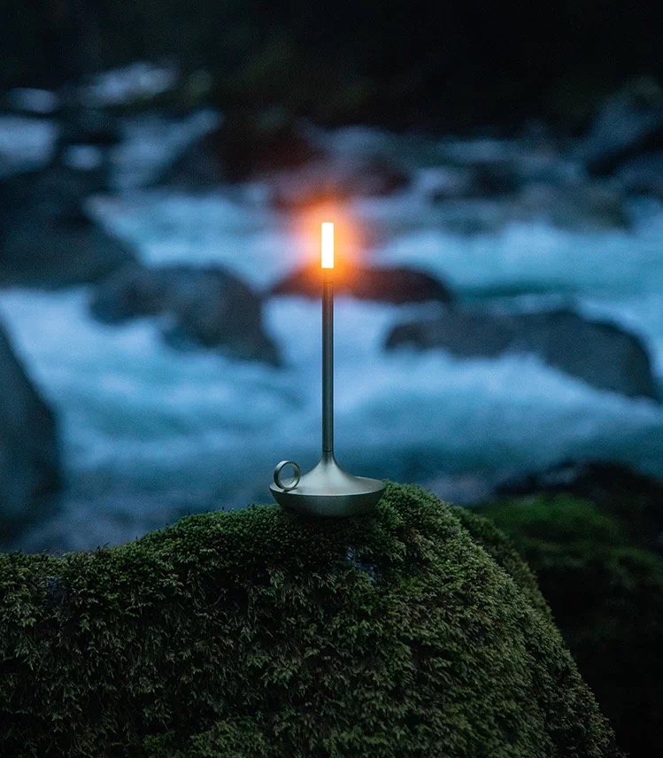 Graypants Wick lamp in mist gray