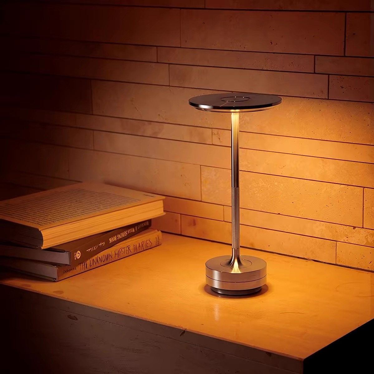 Aurelia Halo lamp in warm ambient light