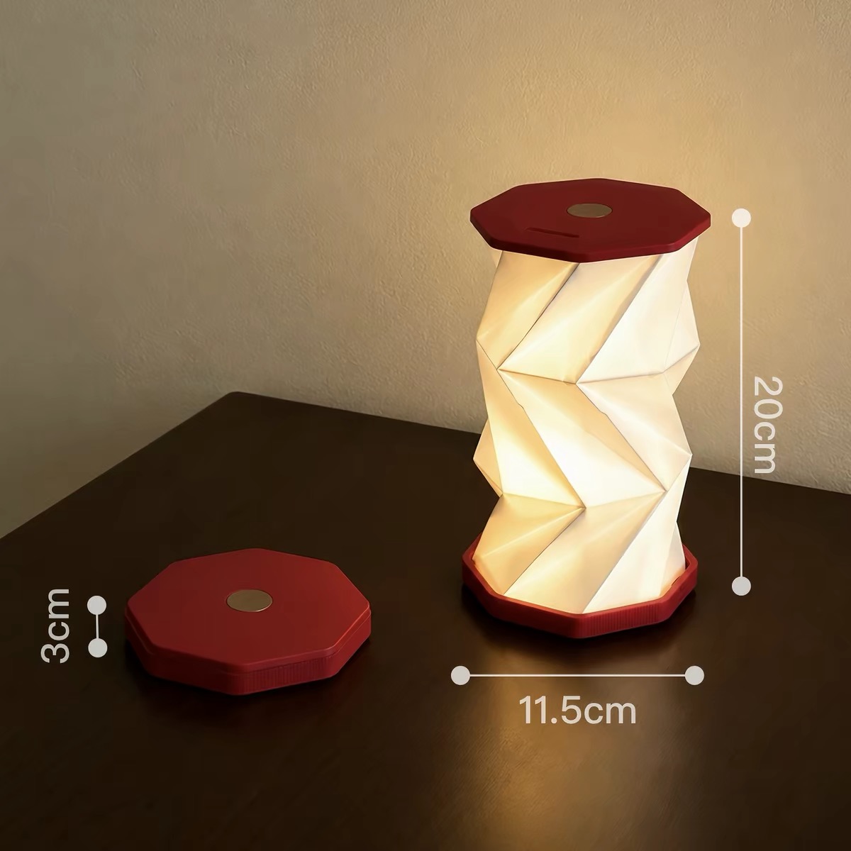 Ori Fold lamp as a sculptural accent