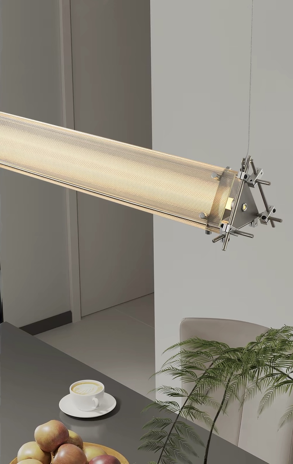 Contemporary ceiling light detail