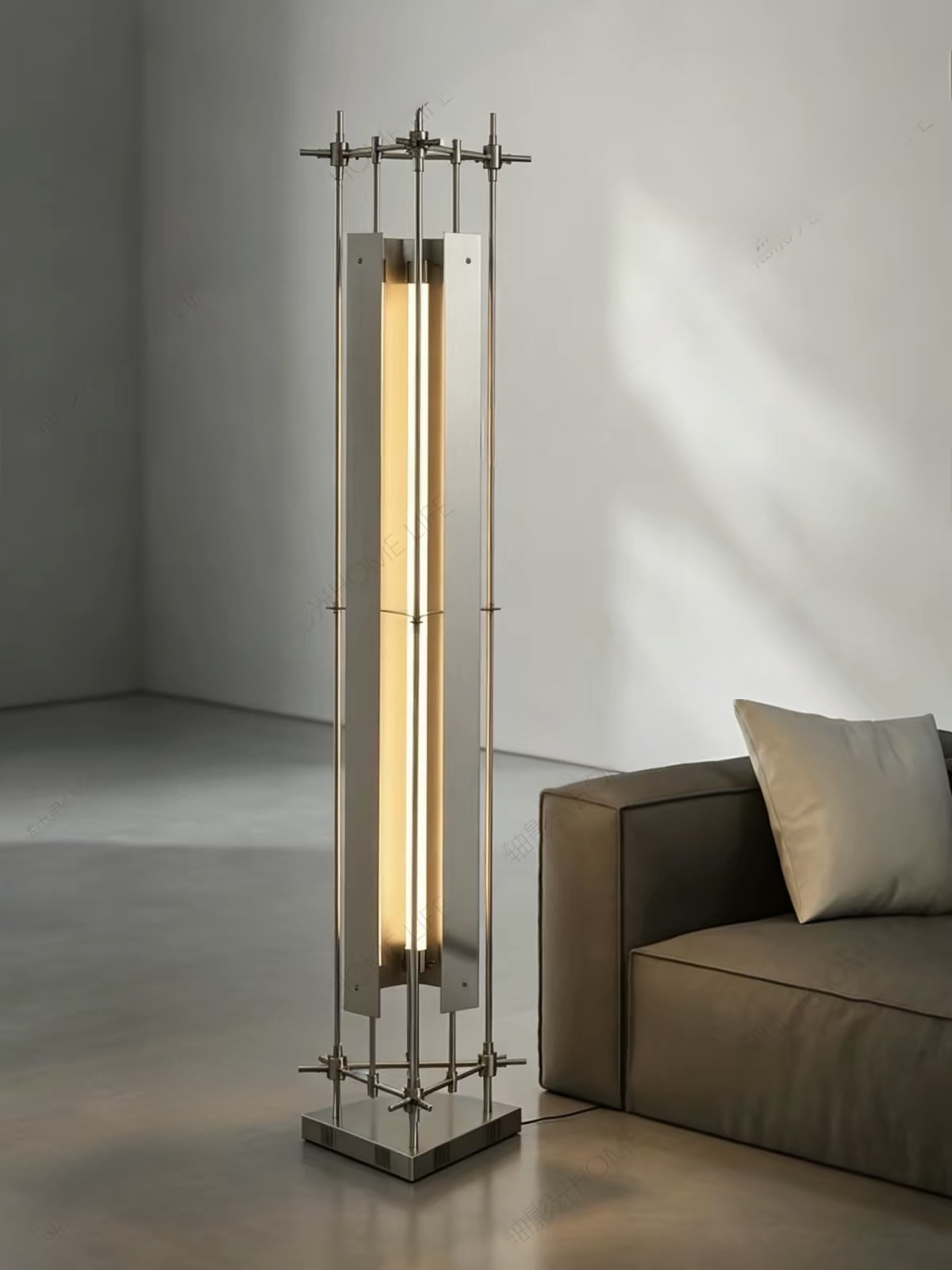 Meridian Stainless Floor Lamp — view 2
