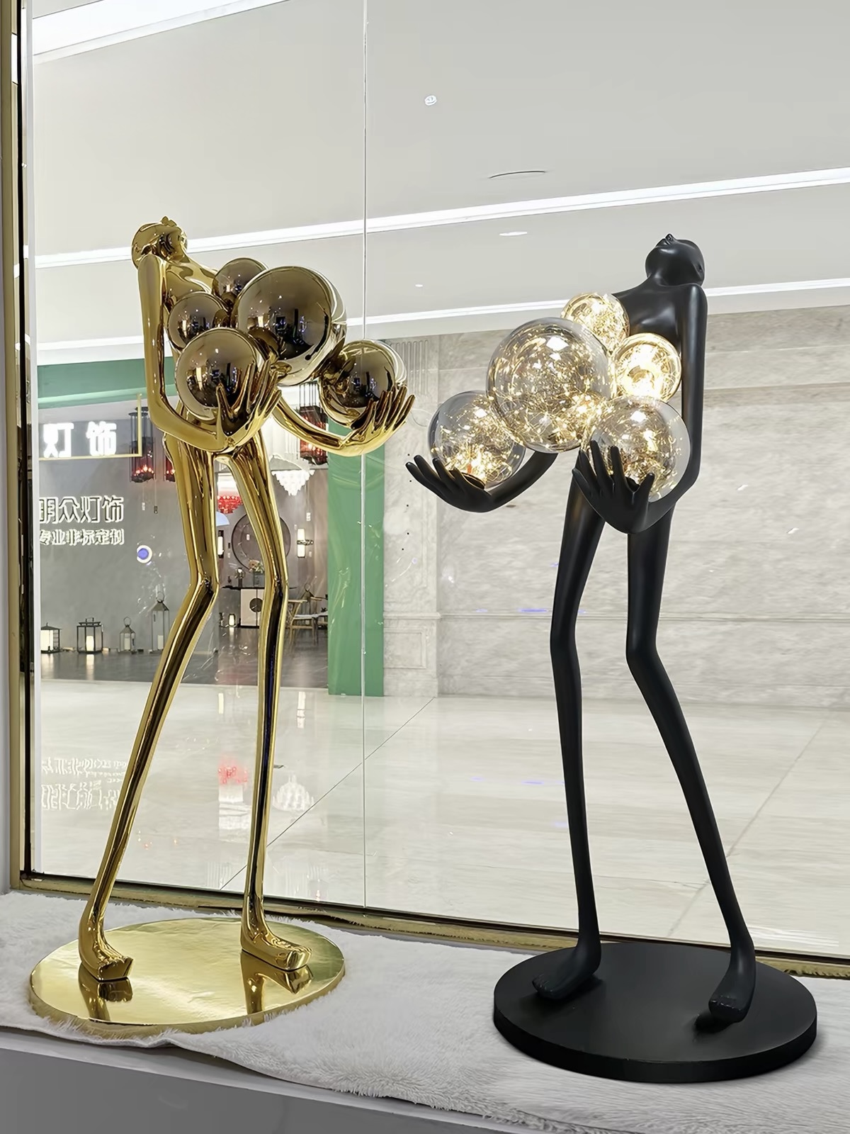 Atlas Figure Sculpture Floor Lamp — view 11