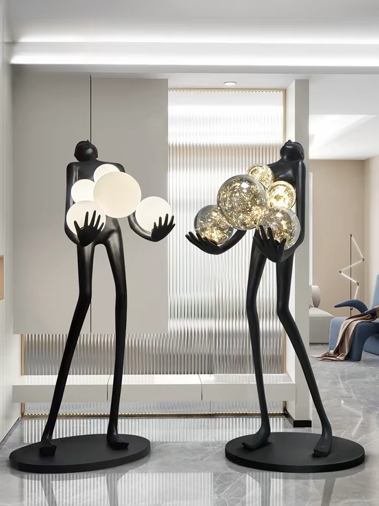 Atlas Figure Sculpture Floor Lamp — view 13