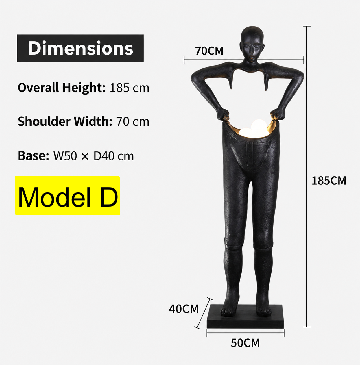 Atlas Figure Sculpture Floor Lamp — view 4