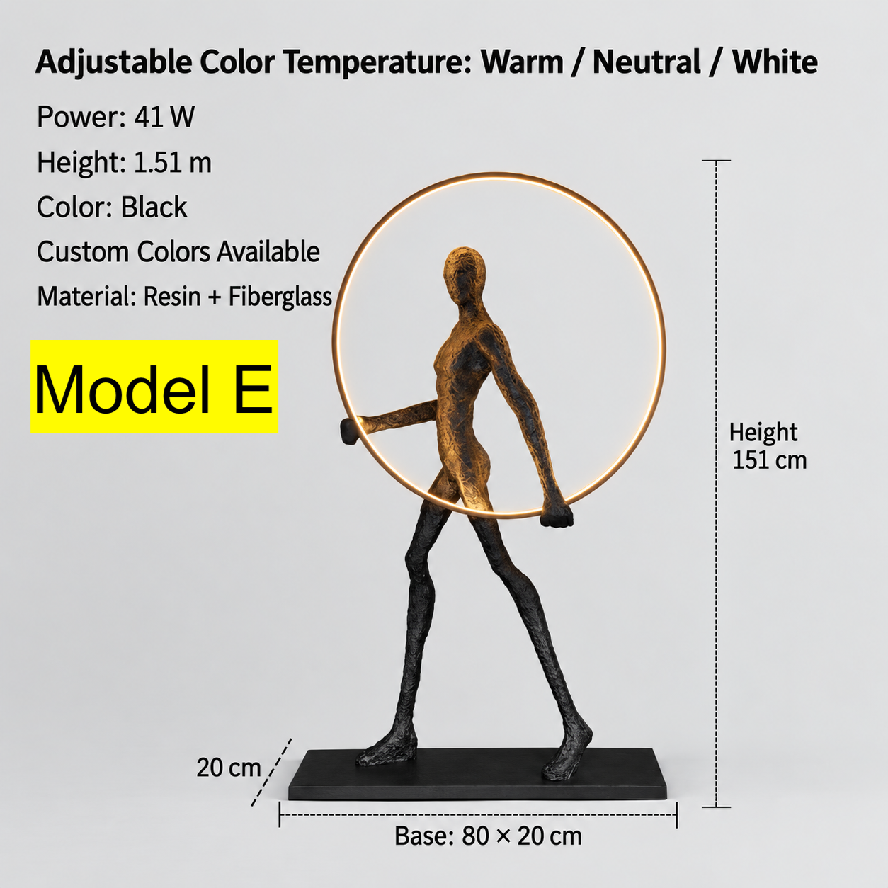 Atlas Figure Sculpture Floor Lamp — view 5