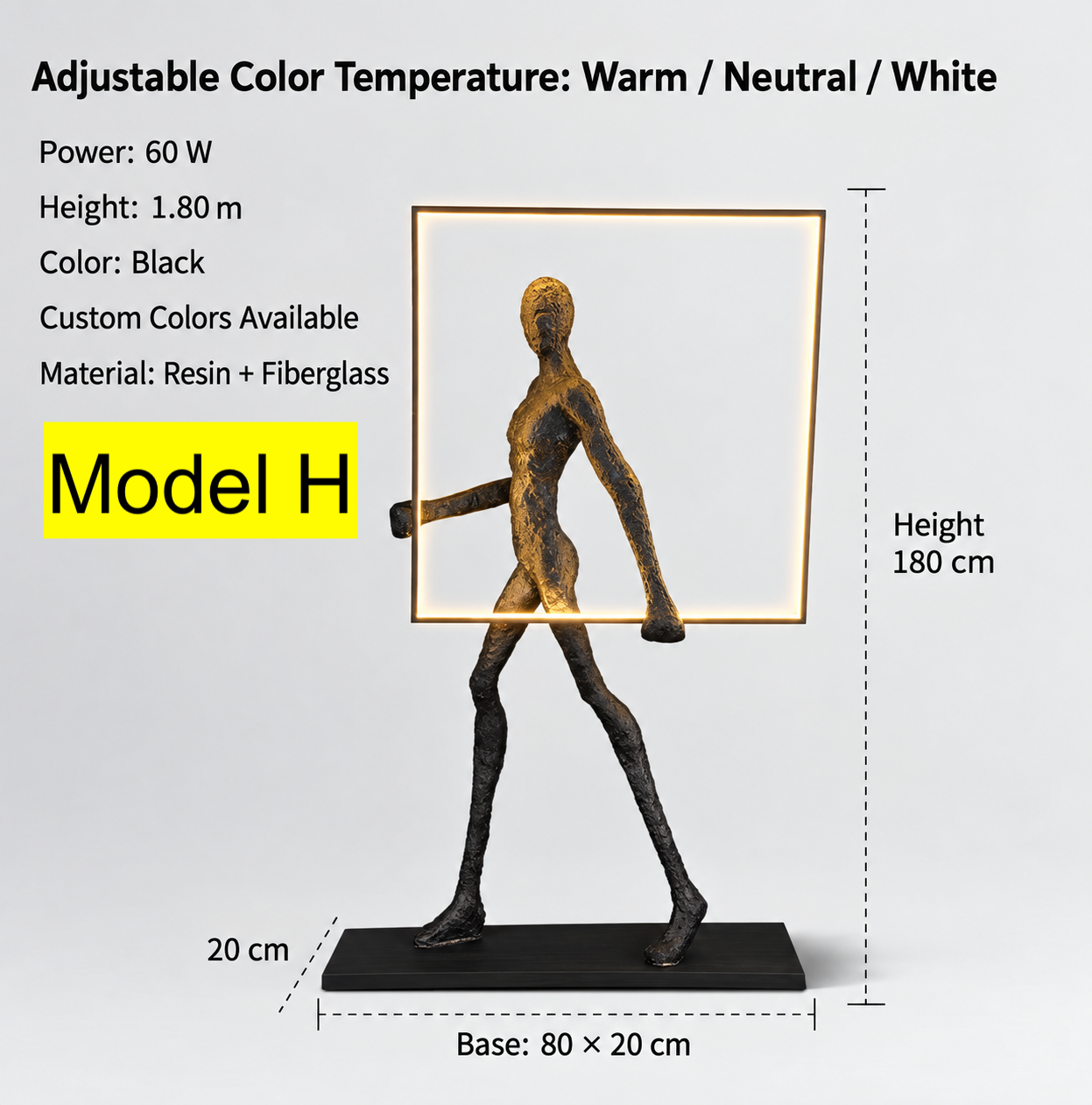 Atlas Figure Sculpture Floor Lamp — view 8
