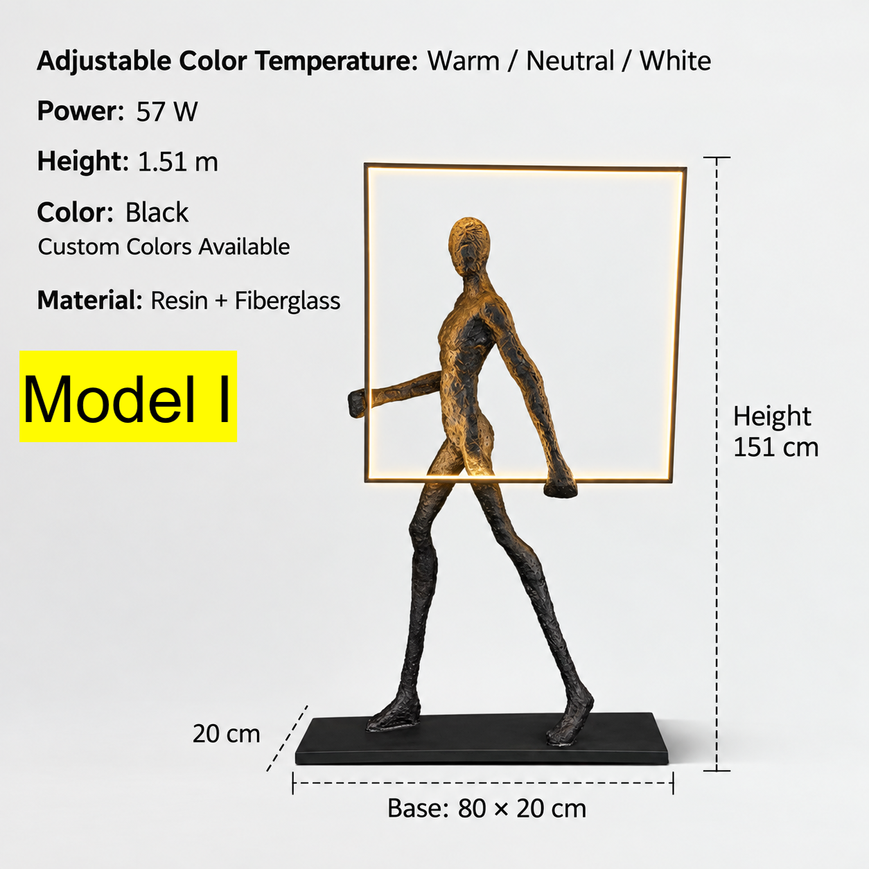 Atlas Figure Sculpture Floor Lamp — view 9