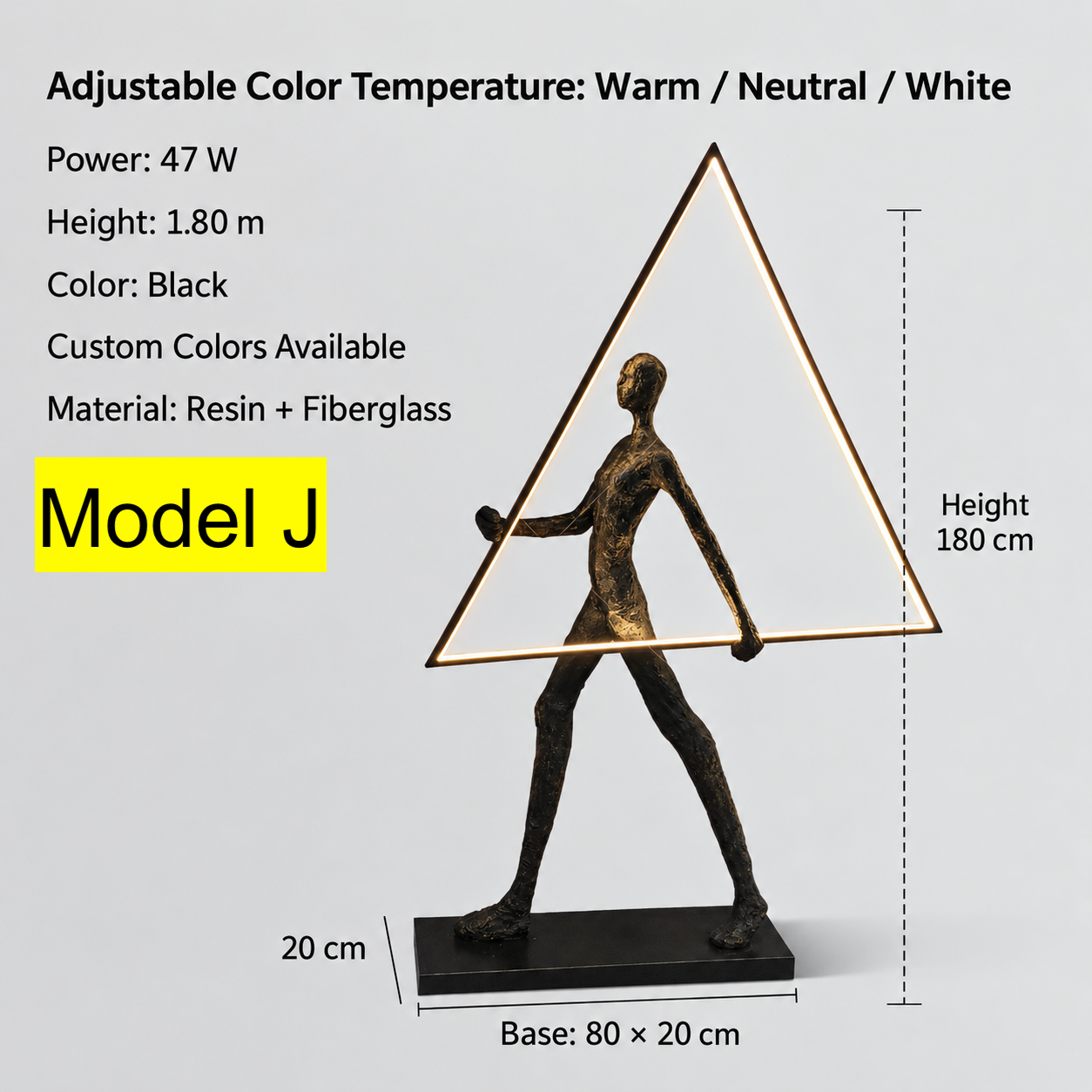 Atlas Figure Sculpture Floor Lamp — view 10